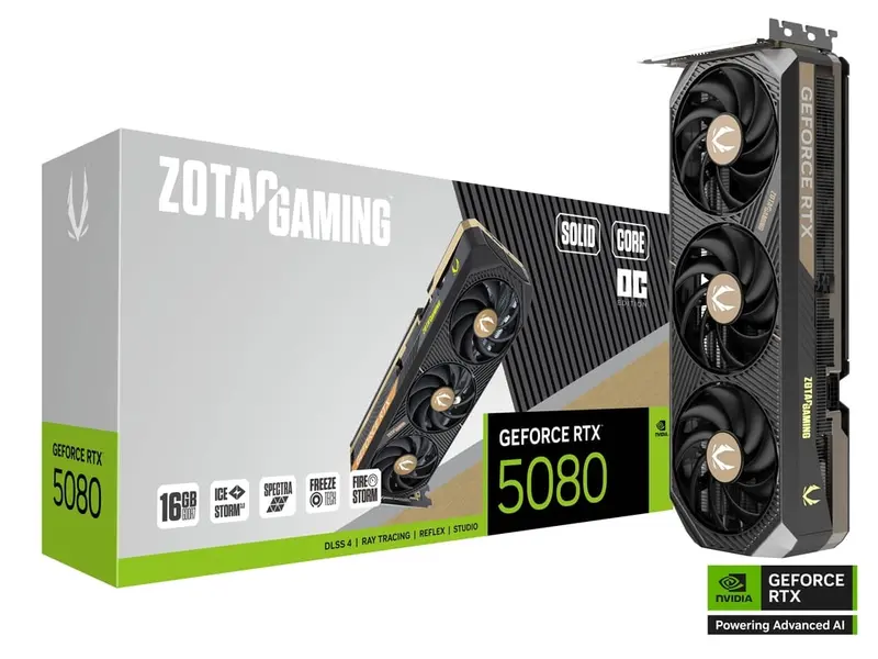 Zotac Geforce Rtx 5080 | Solid Core Oc 16Gb Gpu 1