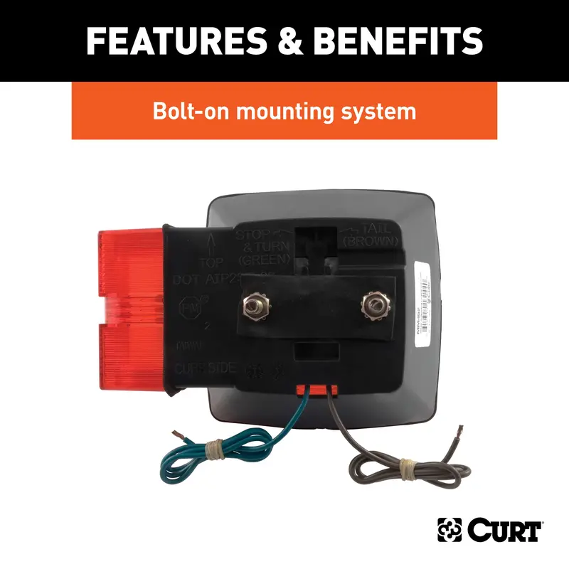 Curt 53452 Submersible Passenger-Side Trailer Light — Combination Function 1