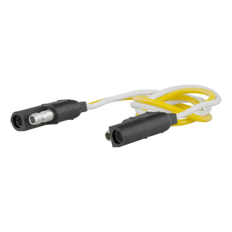 Curt 58021 Two-Way Flat Trailer Connector – Weather-Resistant Plug-And-Socket With 12-Inch Leads 1