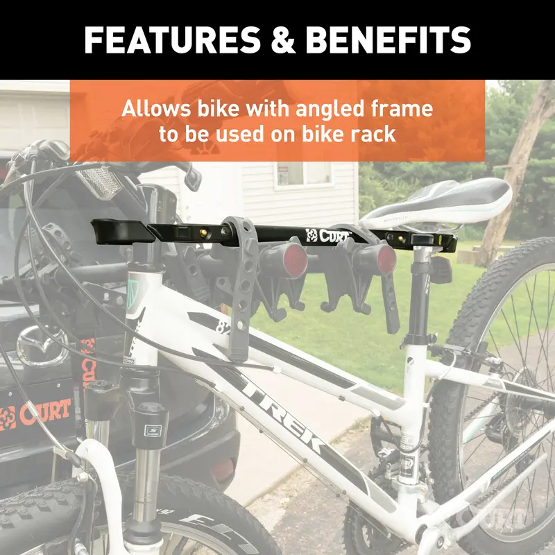 Curt Adjustable Bike Adapter Beam – 22.5" To 31" Length, Angled Frame Compatible (18016) 1