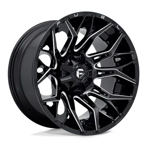 Fuel D769 22×12 Alloy Wheel – 8×6.5 Bolt Pattern, Gloss Black/Milled Face, -44Mm Offset 1