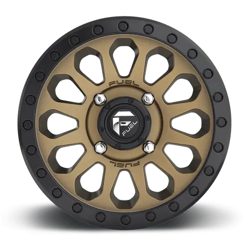 Fuel Utv D6001570A654 Wheel – 15X7 Inch, 4X137 Bolt Pattern, Matte Bronze With Brushed Bronze Rim 1