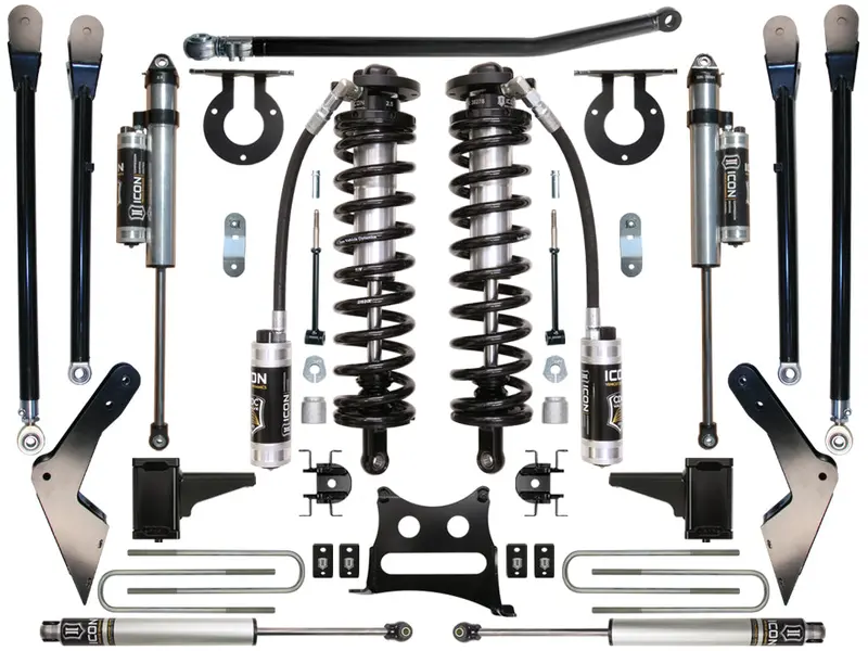 Icon Vehicle Dynamics K63115 2005-2007 Ford F-250/F-350 4-5.5" Lift Stage 5 Coilover Conversion System 1