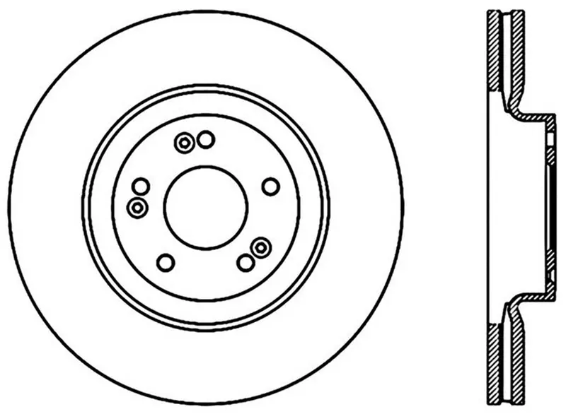 Stoptech 127.51032R Front Right Sport Brake Rotor – Drilled & Slotted 1