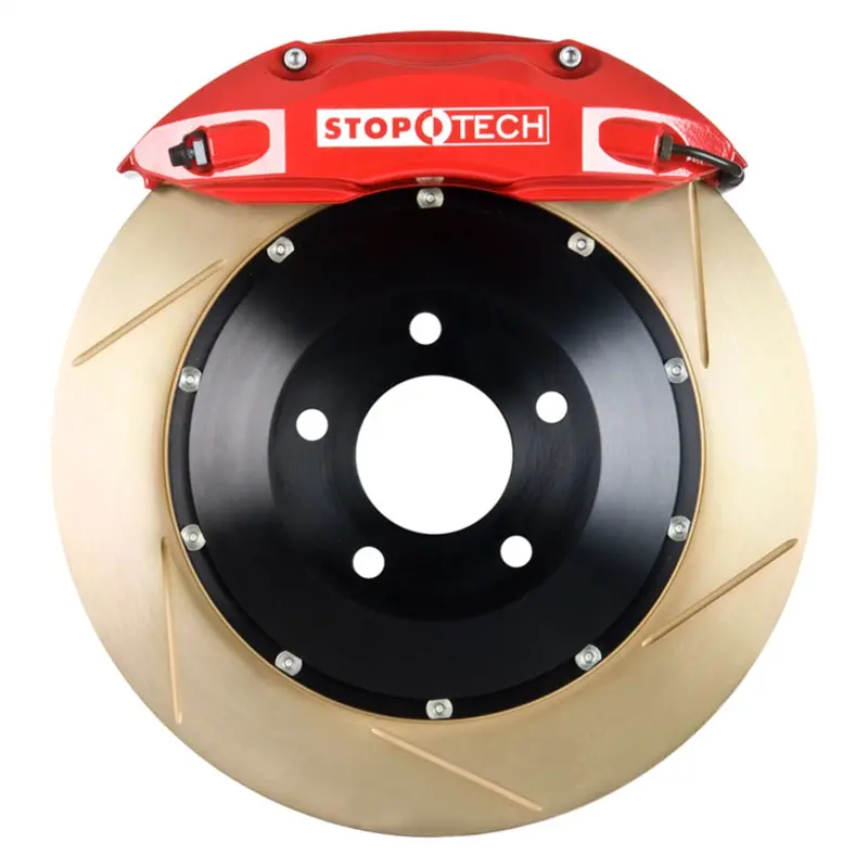 Stoptech Red Caliper Big Brake Kit – Front, Slotted Two-Piece Rotor 1