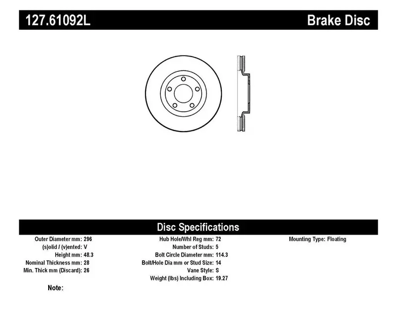 Stoptech Sport Drilled & Slotted Brake Rotor – Front Left, Precision-Machined For Fit And Performance 1