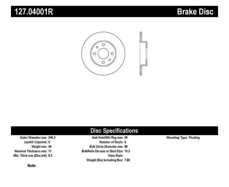 Stoptech Sport Drilled/Slotted Brake Rotors – Front & Rear Right Positions 1
