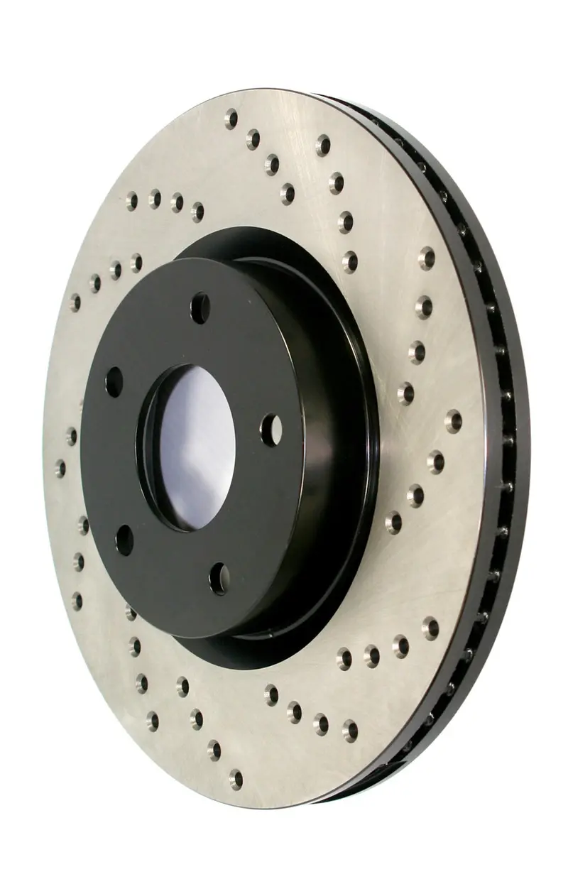 Stoptech Sport Front Left Cross-Drilled Brake Rotor 1