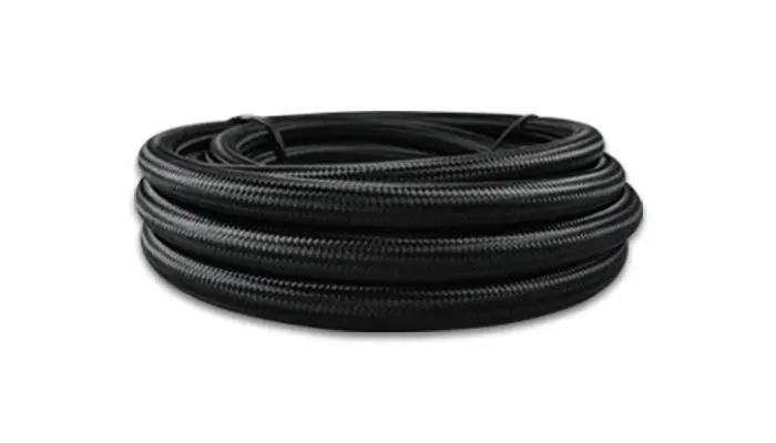 Vibrant Performance 11976 –6An Nylon-Braided Flex Hose (0.34" Id, 20 Ft Black Roll) 1